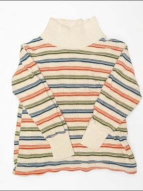 Vintage 70s Health-tex Stantogs Striped Mock Neck Shirt | Toddler 3T
